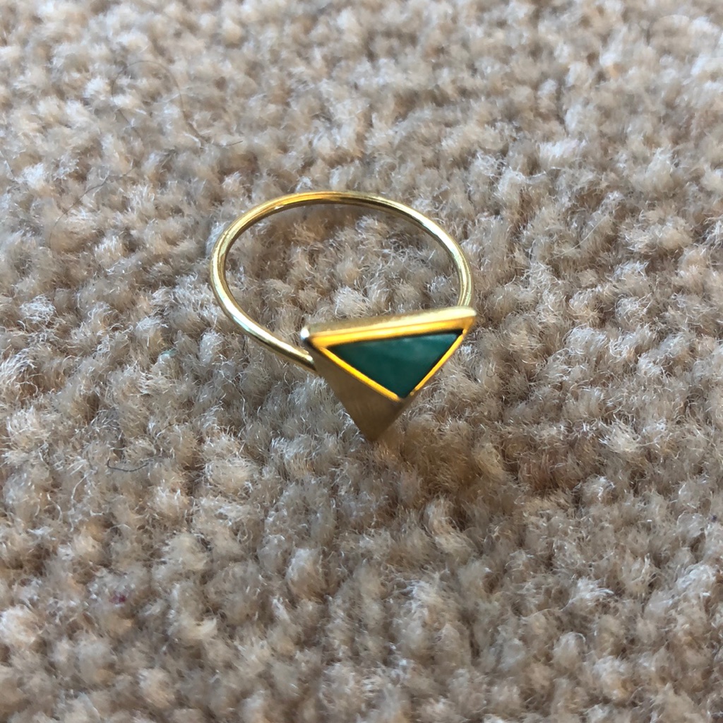 Triangle Gemstone Ring